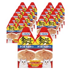 이나바 고양이 금빛육수 크림 파우치 2p, 혼합맛(가다랑어/가다랑어포), 60g, 12개 혼합맛(가다랑어/가다랑어포), 60g, 12개