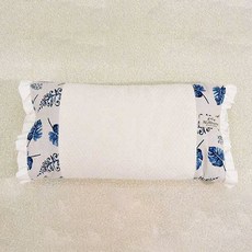 누리홈 포레스트 순면 끈 메밀베개, 블루, 1개