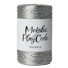 yarna 메탈릭 플레이 코드 뜨개실 250g, 101 실버, 1개 101 실버, 1개