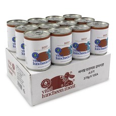 댕냥이라이프 강아지 바이탈 런천미트 간식 캔 12p, 375g, 1개, 소고기