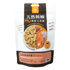 DOG CAT STAR 汪喵星球 全齡貓 天然低敏凍乾主食餐, 98%高肉含量+2%植物與營養品, 無穀天然低敏, 台灣製造, 鮭魚 + 雞肉, 80g, 1包