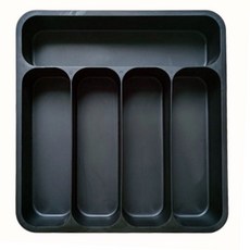 Mak Life廚房抽屜水槽餐具收納盒, 1個, 黑色