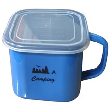 HAKOYA 법랑 Camp 사각 핸디 포트 블루1.4L HAK-C014B, 14cm, 1개