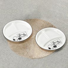 코렐 스누피 앤 찰리 에디션 삼절접시 소, 혼합색상, 2개 2개, 혼합색상