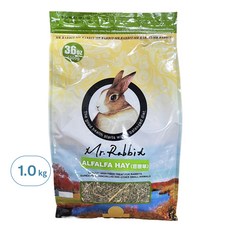 瑞比兔 高級苜蓿草1kg, 兔子/天竺鼠/龍貓 營養補充品, 天然高纖, 1kg, 1袋