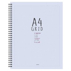 톡톡팬시 A4 그리드 스프링 노트, 바이올렛, 1개