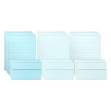 투영디자인 레인보우 파스텔 편지지 12p + 봉투 6p 세트, 블루랜덤발송, 1세트 블루(랜덤발송), 1세트