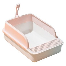 PASTEL PET 貓咪寬沙子廁所, 1個, 粉色