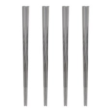 키친유 스텐 304 진공 젓가락 세트 21cm, 실버, 젓가락 4p, 4세트