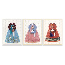 From&To 刺繡韓服卡 3 件組 FT3002-123, 混色