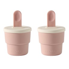 이지실리 수제 아이스크림틀 실리콘 몰드, 2개, 핑크