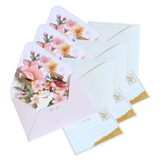 Maket Gamseong 3D立體設計留言卡, 3個, 4型