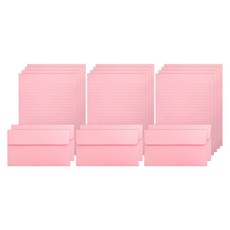 투영디자인 레인보우 파스텔 편지지 12p + 봉투 6p 세트, 스위트핑크, 1세트 스위트핑크
