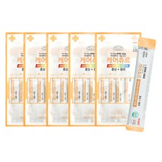 데이스포 강아지 케어츄르 짜먹는 간식 4p, 혼합맛(홍삼/황태), 60g, 5개