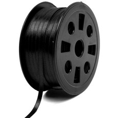 POPO FANCY Mungu 優質光澤單面緞帶 5 mm, 10黑色, 1個, 90m