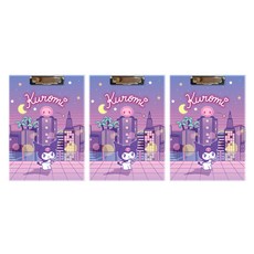 산리오 A4클립보드 V2, 쿠로미, 3개