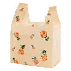 아이엔피 양날 손잡이 비닐봉투 파인애플 중 26 x 42 x 6 cm, 50개입, 1개