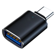 헨센 USB to C타입 변환 잭 변환젠더, 블랙, 1개