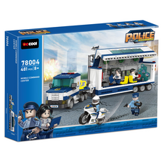 DECOOL 犯罪都市警察系列警車直升機積木玩具組, 78004行動指揮中心, 1個