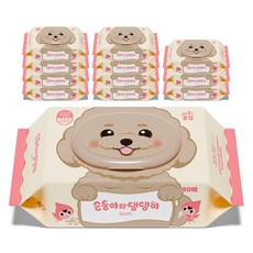 반려동물 순둥이와 댕댕이 베이직 중성 물티슈, 12개, 80개입