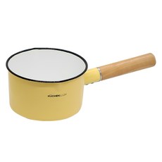 로얄스타 KU 인덕션겸용 법랑 미니 편수 냄비, 14cm, 노랑, 1개 노랑, 1개, 14cm