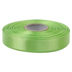 프리미엄 유광 단면 공단 리본 20mm, 24 연두, 1개, 45m