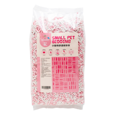 MiniFeet 小動物舒適紙砂床, 5L, 白色+粉色, 天然紙漿100%, 1.8kg, 1包