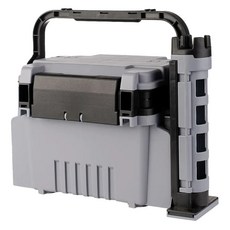 Silvercast 釣魚工具箱 小型 6L+3段釣竿架組, 1組, 灰色