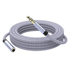 SPACE SHIELD 3.5mm 3 極 AUX 立體聲耳機音訊延長線, 1個, 灰色, 3m