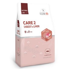 네츄럴랩 강아지 케어2 유기농 기능성 사료, 장&간, 2kg, 1개 - 유기농기능성사료