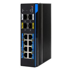 넥스트유 산업용 8포트 L2 매니지먼트 PoE SFP 스위칭허브, POE4322MDTL2-BT90, 1개