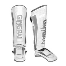 GINGPAI Block Mart 武術護腿套裝, 白色, 1組