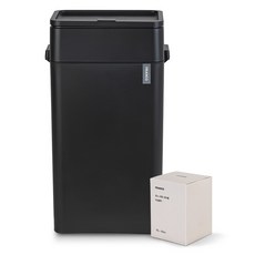 프랑코 모노스탠드 휴지통 10L + 봉투 50p 세트, 블랙