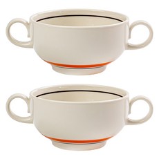카네수즈 데일리 양손 스프 볼 265ml, 오렌지, 2개