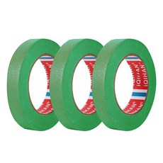 iQIHAN 칼라 마스킹 종이테이프 15mm x 15m, 그린, 3개