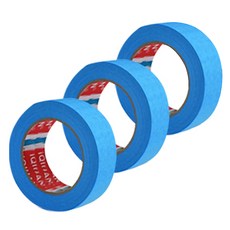 iQIHAN 칼라 마스킹 종이테이프 25mm x 15m, 블루, 3개