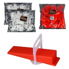 MONESPACE 磁磚平夾2.0mm 200p+楔子100p一套, 1組