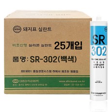 DwaejipyoBondeu 豬牌矽膠一般矽膠填縫劑 白色, 25個