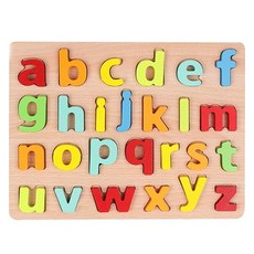OZ TOY 字母小寫立體木製拼圖, 26件, 1組