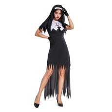 奧普里萬聖節派對殭屍修女服裝大尺寸角色扮演套裝