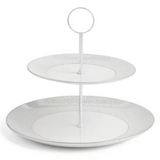 WEDGWOOD Geo Platinum 2 層蛋糕架, 1個, 混色