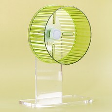 랜보어 햄스터 클리어 높이조절 쳇바퀴 21cm, 그린, 1개