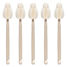 엠피엘 롱 더블버블 젖병솔 25cm, 베이지, 5개