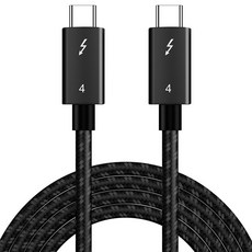 스페이스쉴드 C타입-C타입 스텔라 썬더볼트4 100W PD 8K 40Gbps 초고속 충전 데이터 케이블, 블랙, 1개, 2m 블랙, 1개, 2m