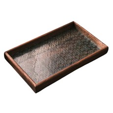 마켓피오 복고풍 나무와 유리 트레이 타입2, 혼합색상, 1개