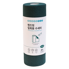 핸즈핏 일회용 수세미, 그린, 60개입, 1개