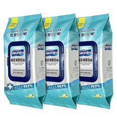 스완렉스 살균 세정티슈 레몬향 50p, 3개