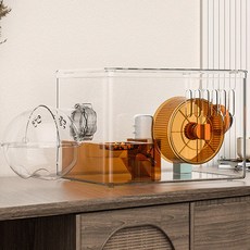 그로비타 코코넛 은신처, 랜덤 발송, 2개 소동물/가축용품 9 딩동펫 쿨링에어 올인원 햄스터 케이지 세트, 오렌지, 1세트
