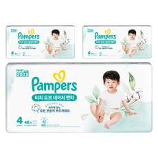 팸퍼스 2025 터치오브네이처 팬티형 기저귀 남여공용, 4단계, 144매