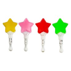 파티공구 LED별봉, 옐로우, 핑크, 레드, 그린, 4개 옐로우, 핑크, 레드, 그린, 4개